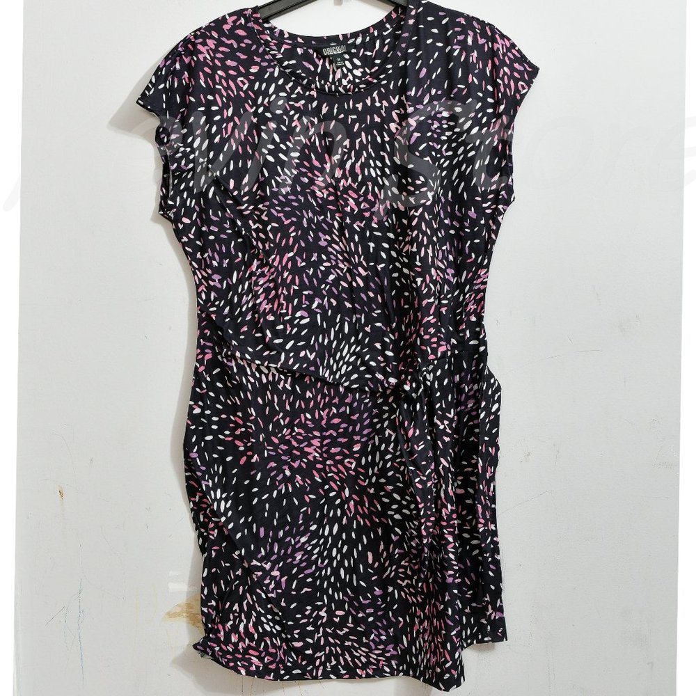 NWT Nicole Miller Ladies' Knot Dress Navy/Pink - Picture 6 of 8